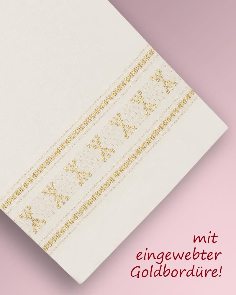 Chorrock mit gold Dekor Trevira / Wolle 100 cm lang