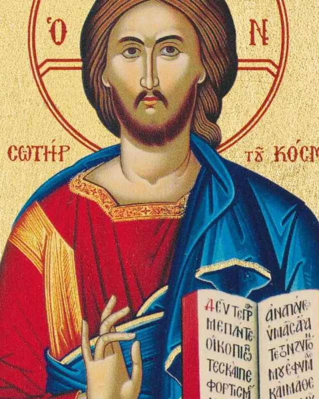 Ikone Christus Pantokrator 7 x 10 cm, Siebdruck