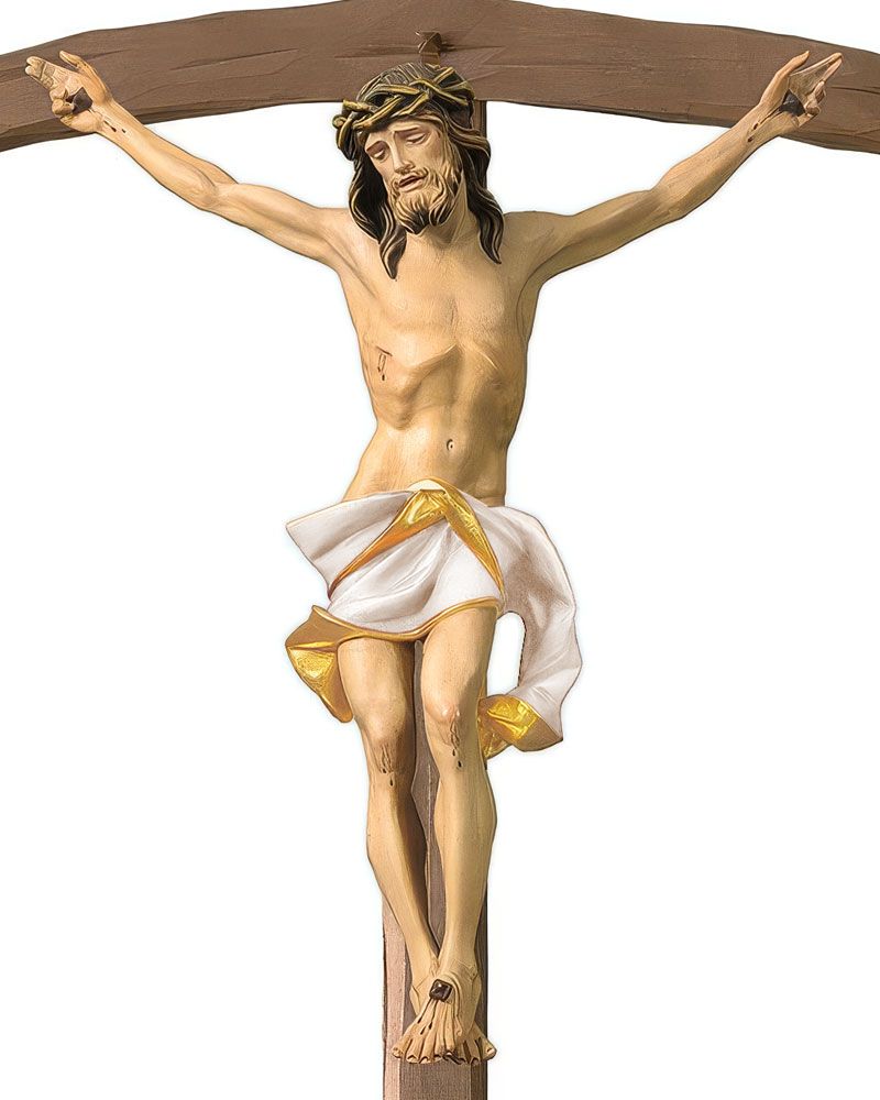 Wandkreuz mit gebogenem Balken 23 x 12 cm