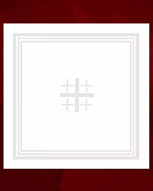 Korporale 50 x 50 cm Jerusalemkreuz Leinen