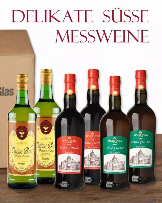 Messwein im Probierkarton 6 delikate süsse Weine