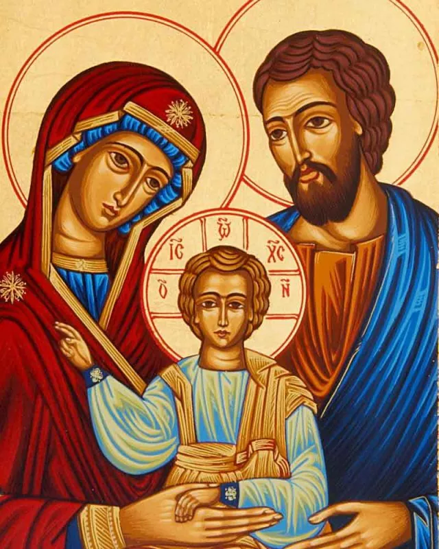 Ikone Heilige Familie Siebdruck 18 x 23 cm