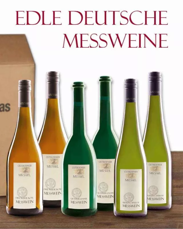 6 Flaschen Messwein 0,7 Ltr. Weißwein trocken deutsch