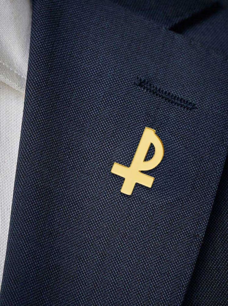 Ansteckkreuz für Diakone Sterling Silber, vergoldet