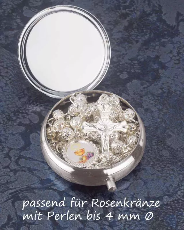 Rosenkranzdose 46 mm Ø für Kommunionrosenkränze