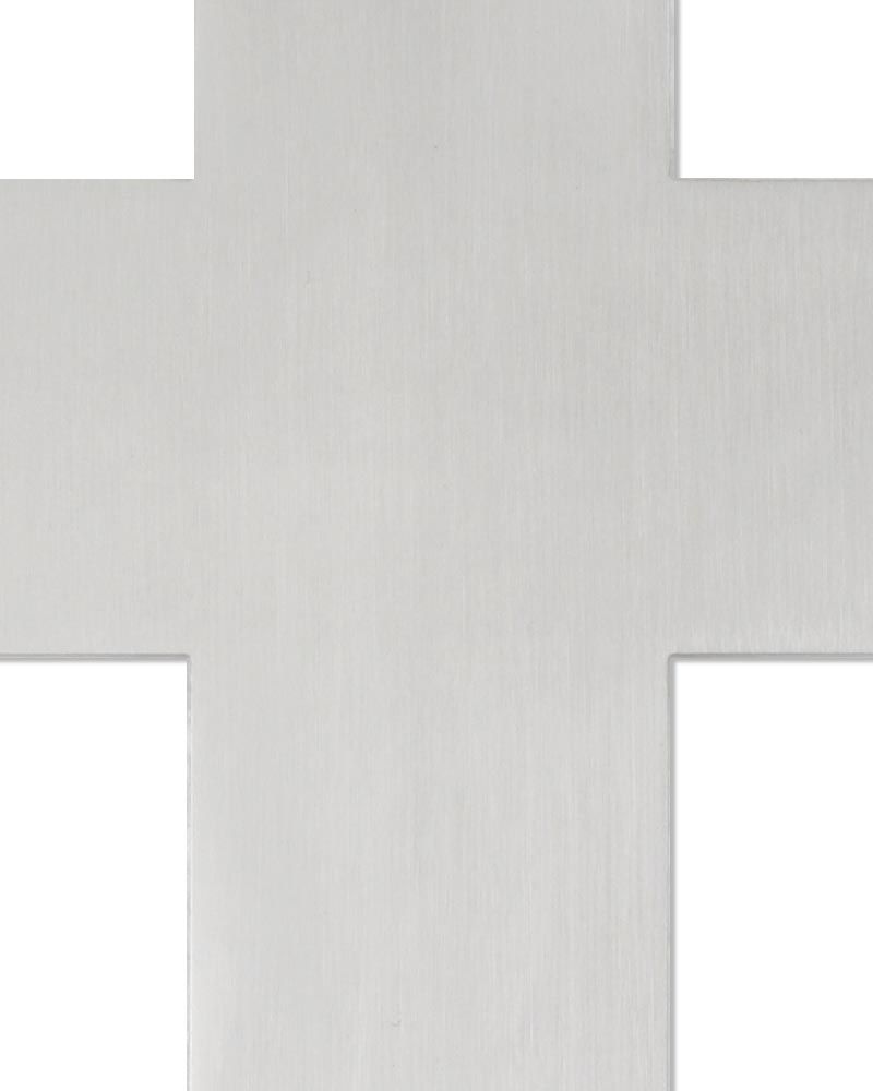 Edelstahlkreuz 11,5 x 20 cm schlicht, matt, modern