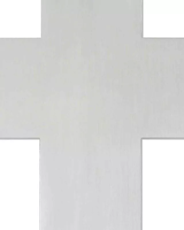 Edelstahlkreuz 11,5 x 20 cm schlicht, matt, modern
