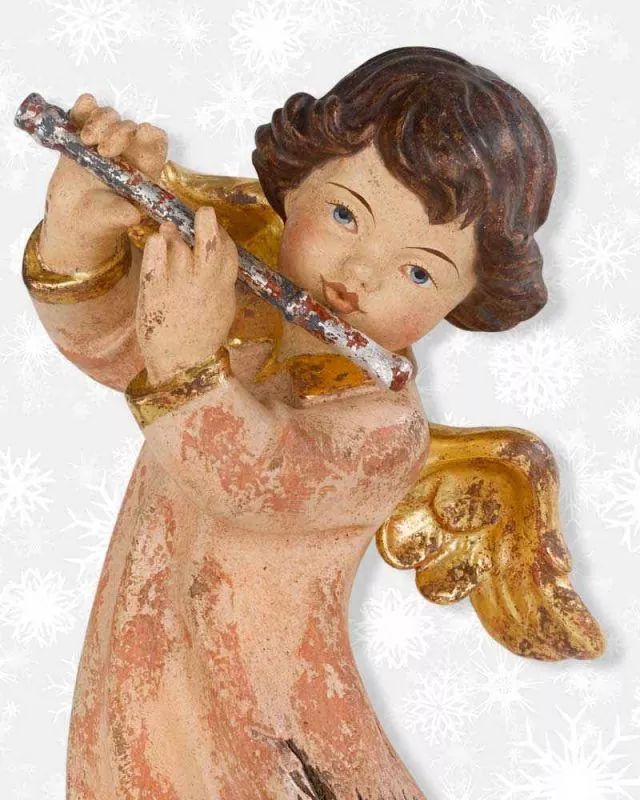 Begrüßungsengel Flöte Wurzelschnitzerei ca.27cm