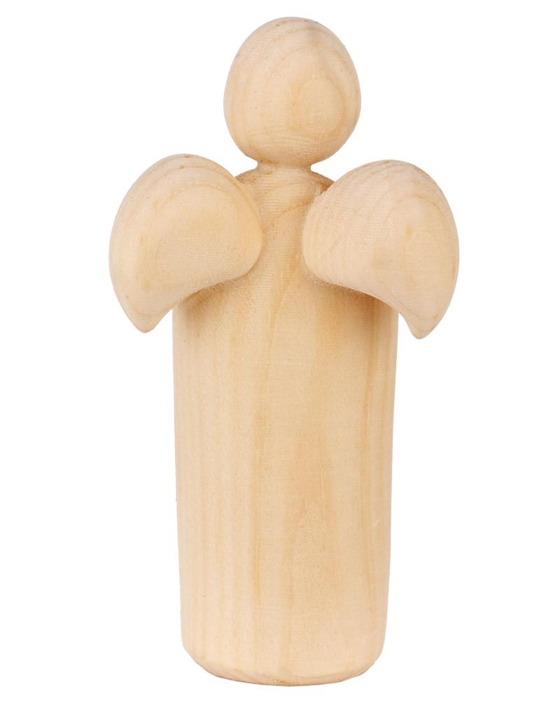 Engel betend, modern 9 cm Figur Zirbenholz natur