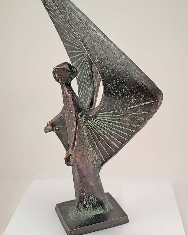 Bronzeskulptur "Laacher Jahrtausendengel" 30 cm