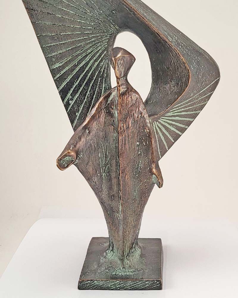 Bronzeskulptur "Laacher Jahrtausendengel" 30 cm