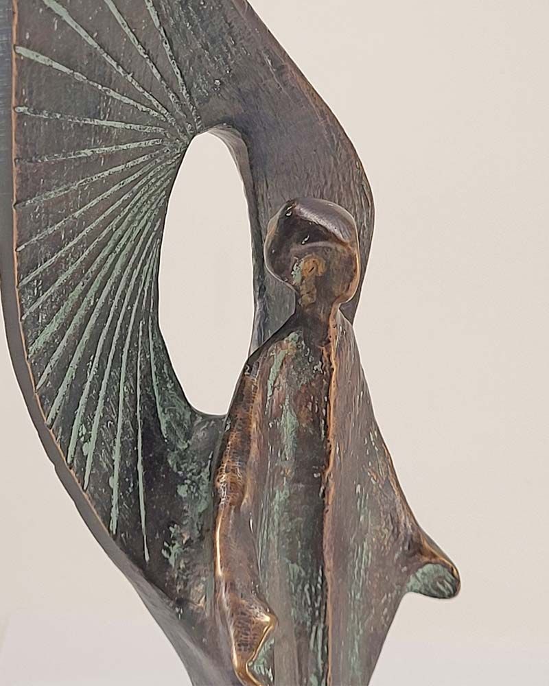 Bronzeskulptur "Laacher Jahrtausendengel" 30 cm