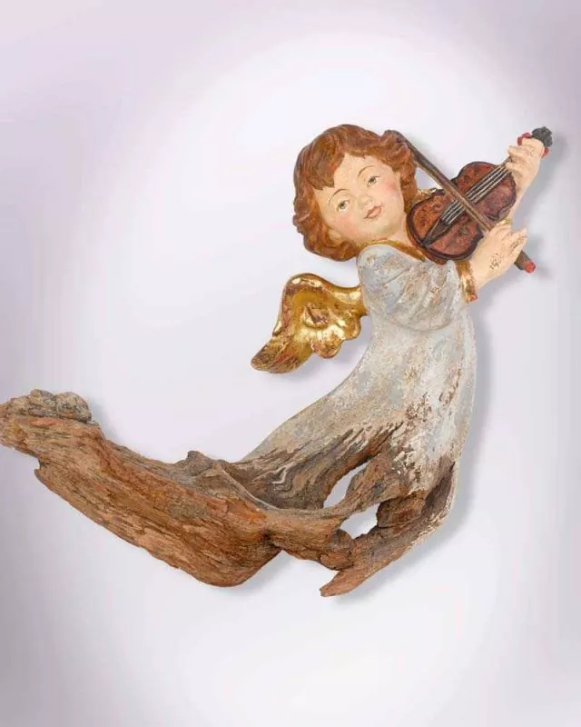 Begrüßungsengel mit Violine Wurzelschnitzerei ca.27cm