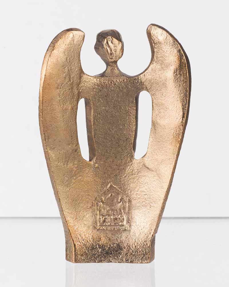 Engelsfigur Bronze 7 cm hoch "Der Engel der Meditation"