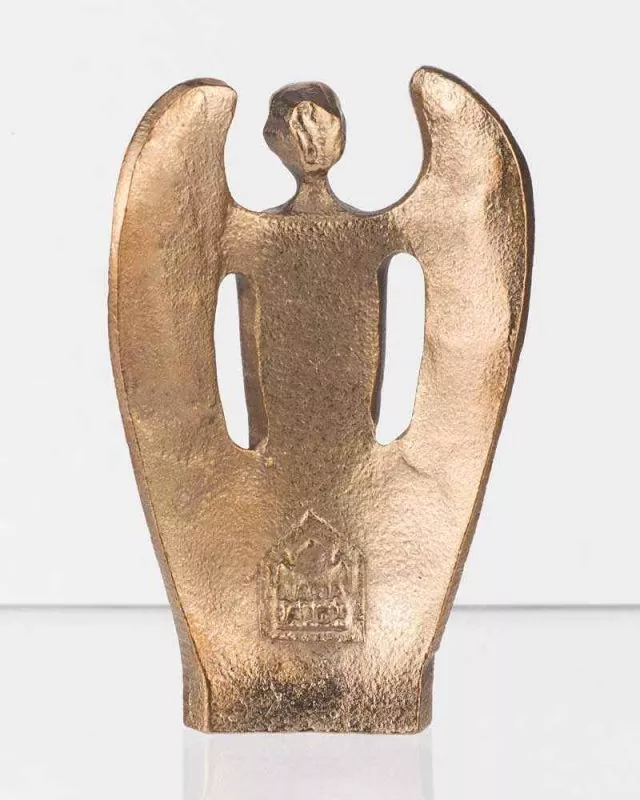 Engelsfigur Bronze 7 cm hoch "Der Engel der Meditation"