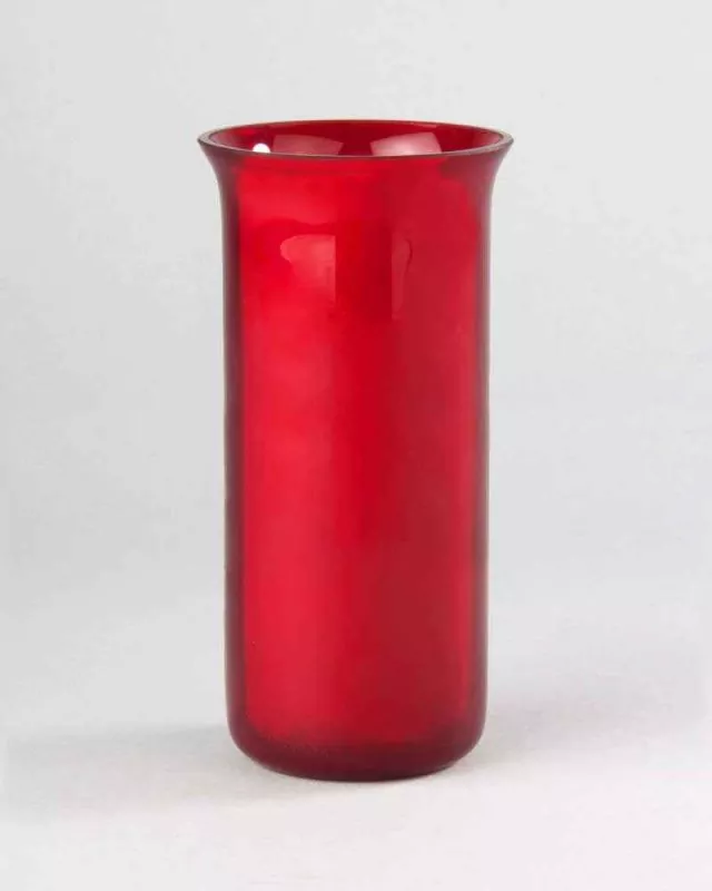 Ewiglichtglas rot 20 cm geschwungene Form