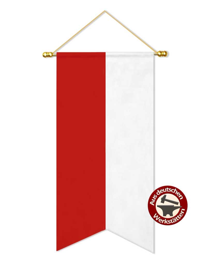 Fahnen mit Querstange Baumwolle rot & weiß