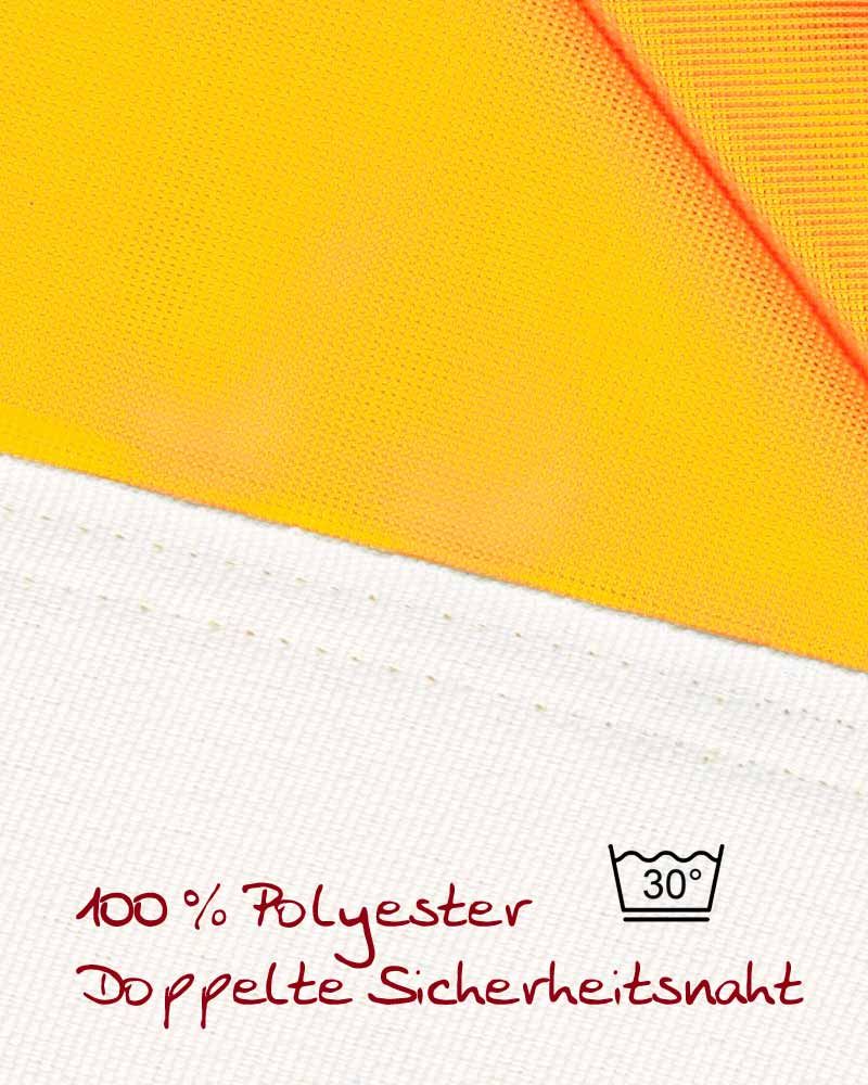 Kirchenfahne 350 - 650 cm Polyester gelb & weiß