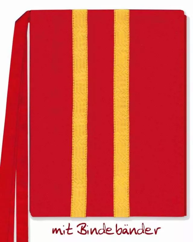 Fronleichnamstuch Polyester rot 78 x 103 cm Bindebänder