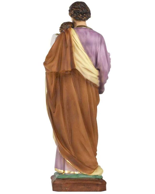 Hl. Josef mit Kind 30 cm Resin, von Hand koloriert