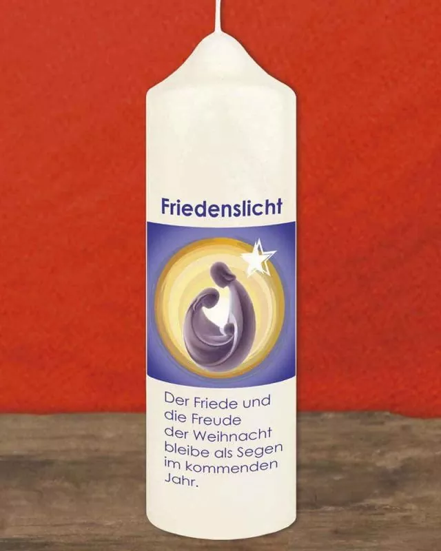 Tischkerze Friedenslicht RAL Hl. Familie 165 x 50 mm