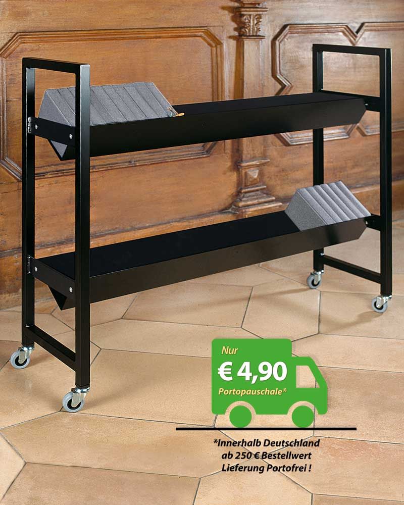 Gesangbuchwagen schwarz Eisen 85 cm hoch