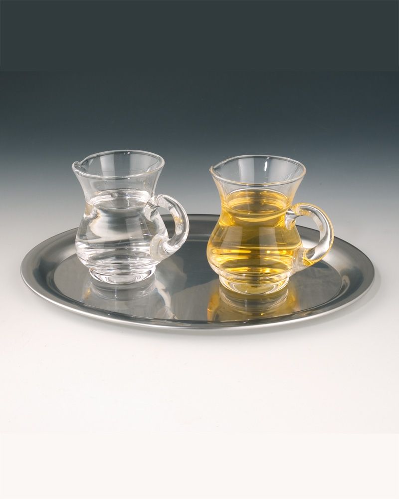 Messkännchen aus Glas 110 ml mundgeblasen, bauchig