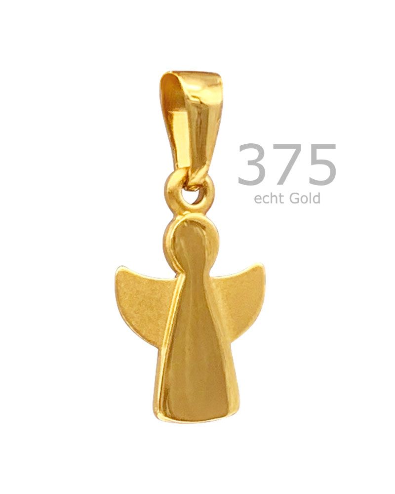 Engel Anhänger schlicht 10 mm x 12 mm 9 ct Gold 375