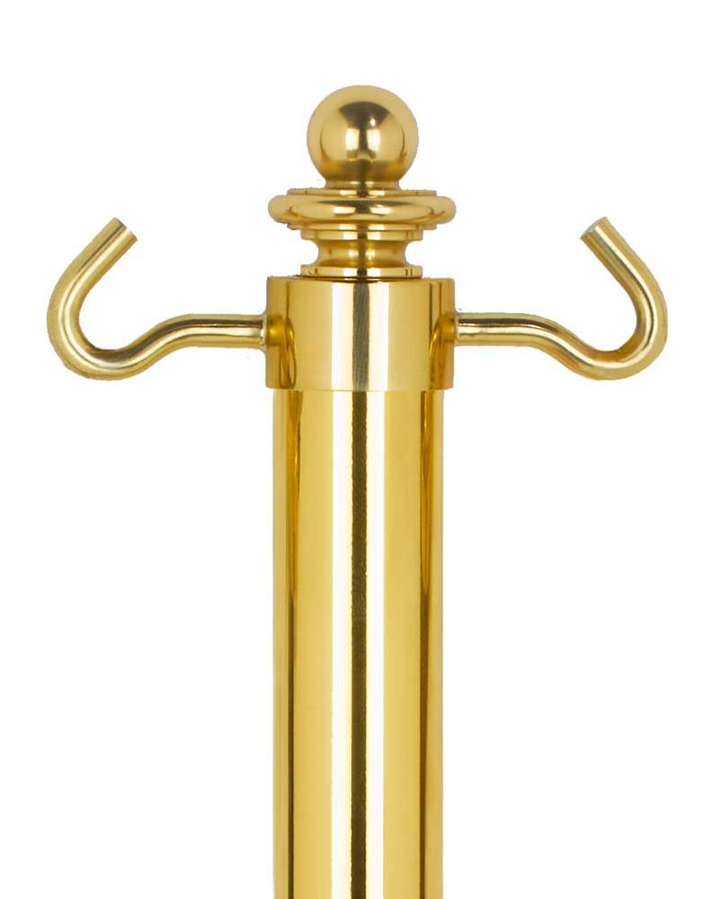 Seilständer Messing 89 cm beidseitig mit Haken