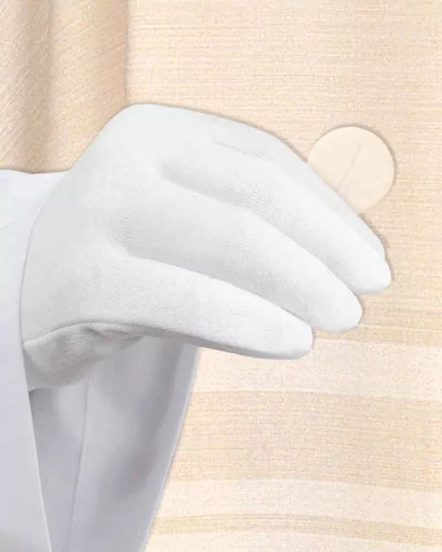 Handschuhe Einheitsgröße weiß 100% Baumwolle waschbar