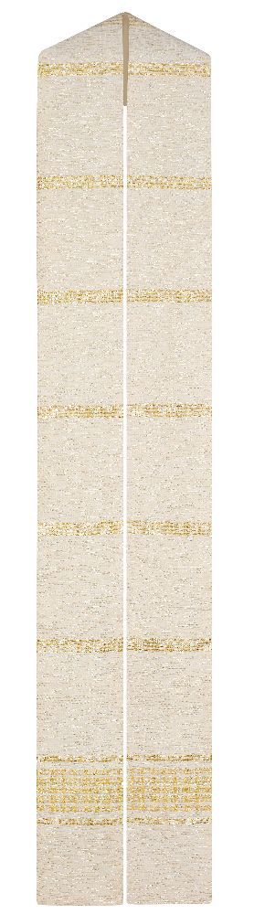 Priesterstola Beige, Handwebstoff, Streifeneinwebe