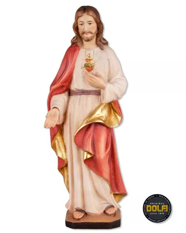 Herz Jesu Figur 40 cm holzgeschnitzt, handbemalt