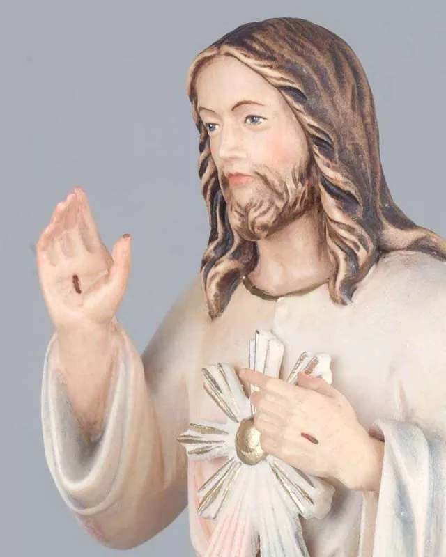 Barmherziger Jesu 30 cm holzgeschnitzt handbemalt