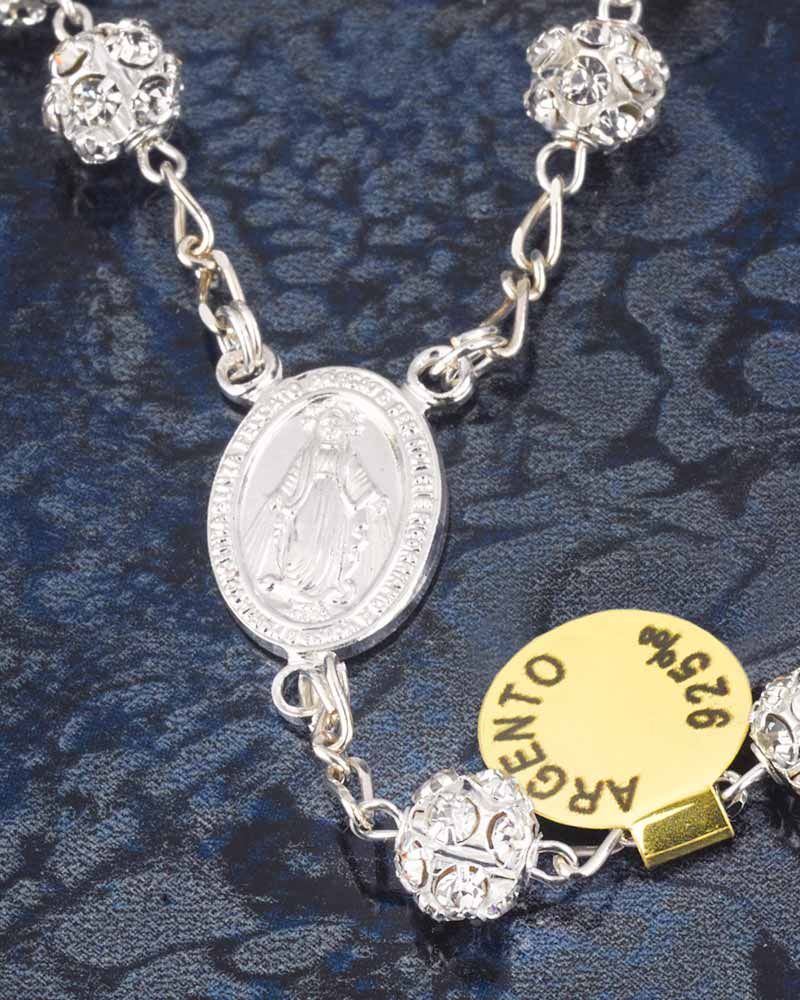 Rosenkranz Sterlingsilber Swarovski-Kristall 5 mm Ø