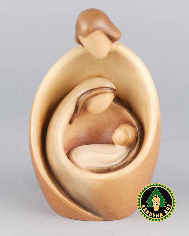 Hl. Familie modern 15 cm holzgeschnitzt handbemalt