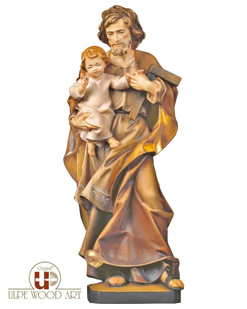 Josef mit Kind, 30cm, coloriert holzgeschnitzt