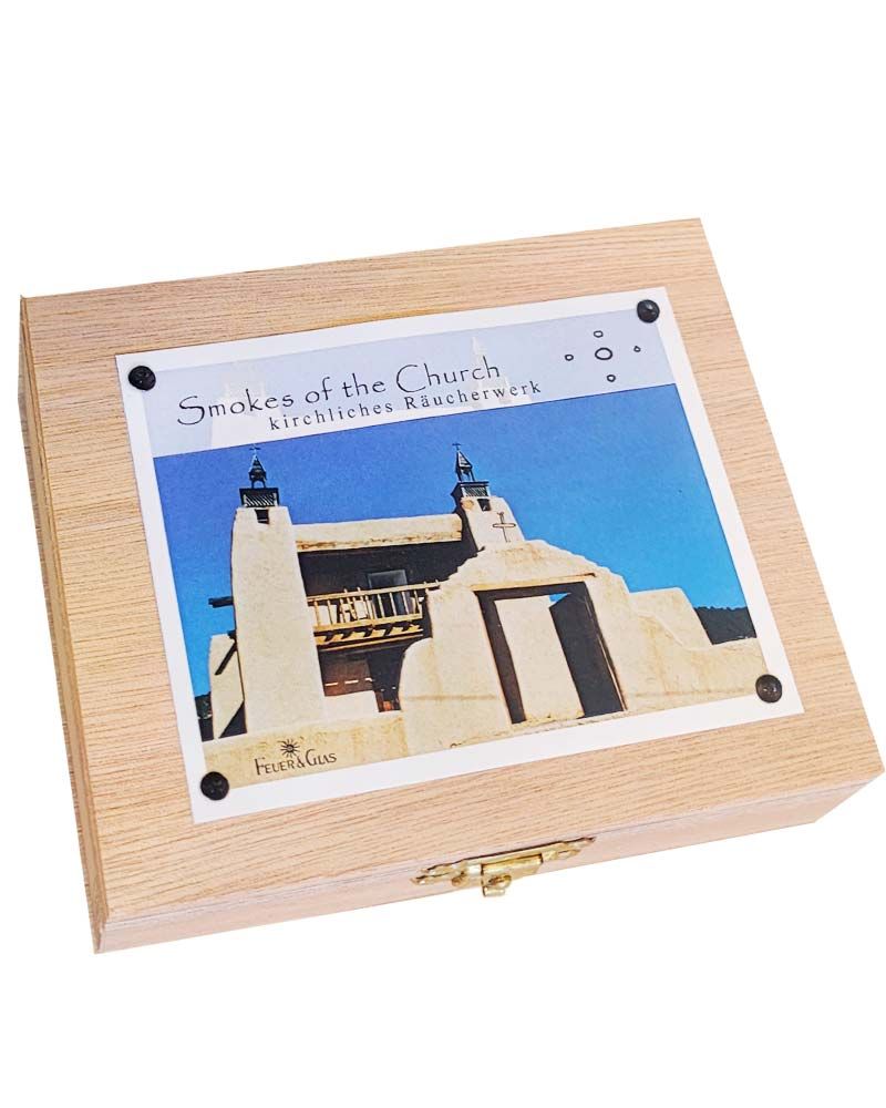 Weihrauch 8 Sorten im Holzkasten 11,5 x 9,5 cm