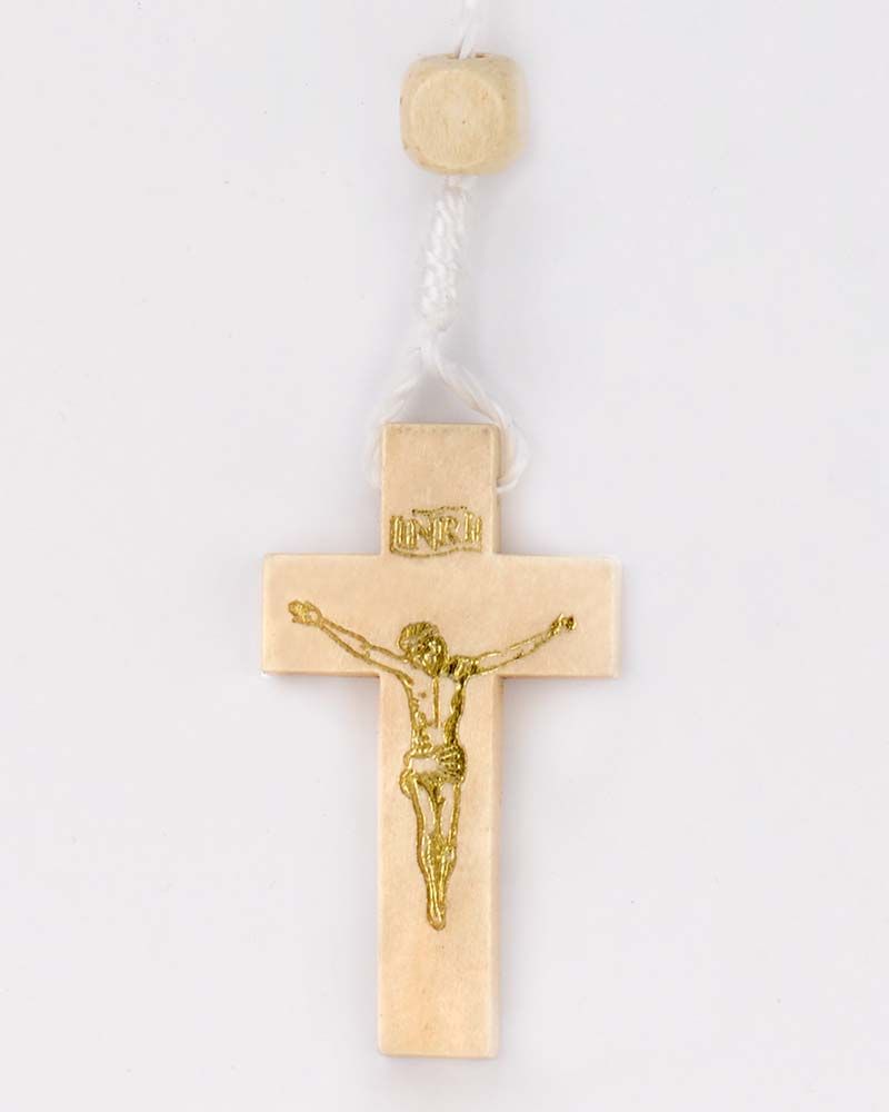 10 Rosenkränze mit hellen Holzperlen 8 mm Ø