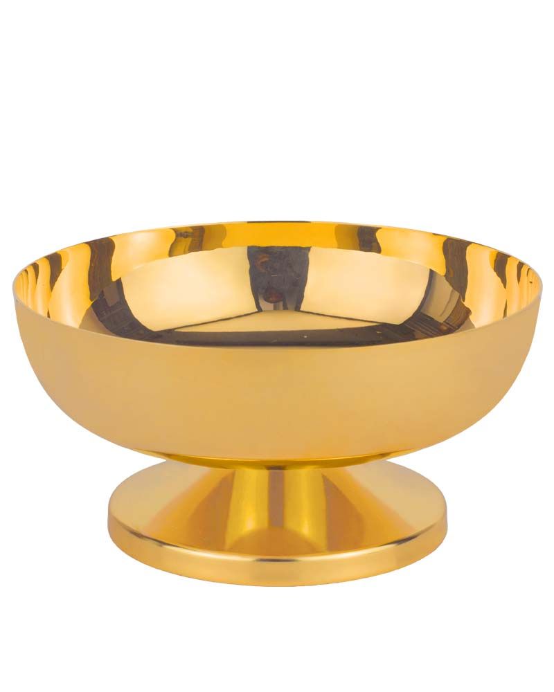 Hostienschale Messing vergoldet 16 cm Ø, 7 cm hoch