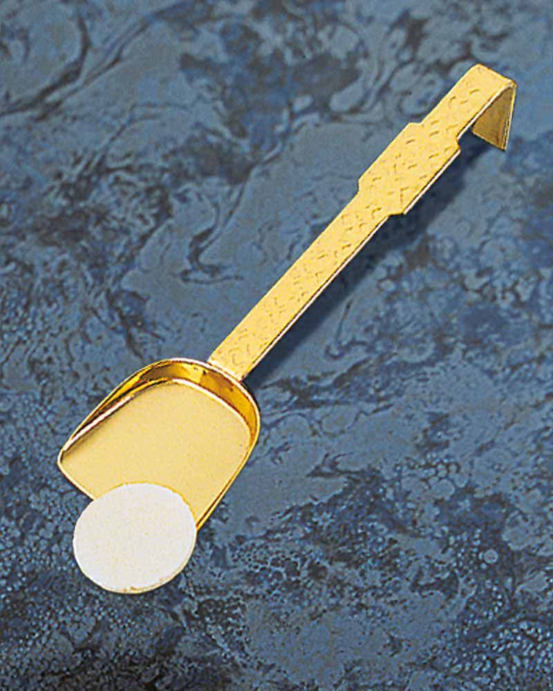Hostienlöffel 15 cm lang gehämmert & vergoldet