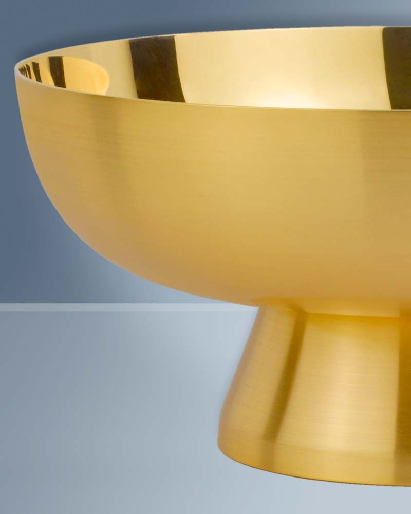 Hostienschale schlicht 16cm Ø matt vergoldet 7,5 cm hoch