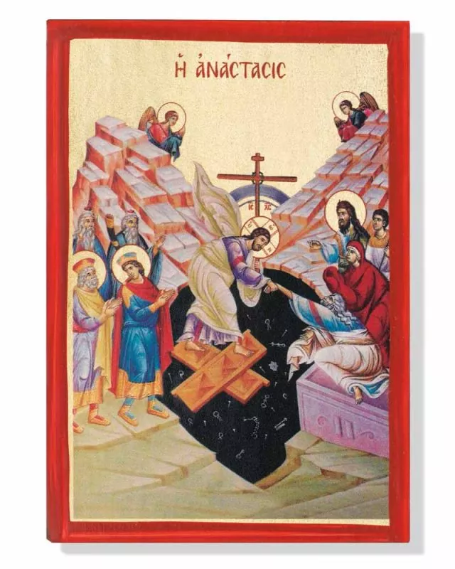 Ikone Auferstehung Christi Siebruck, 7 x 10 cm im Etui