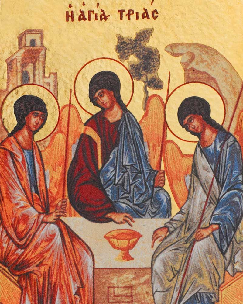 Ikone Rubljov 10,5x13 cm auf Holzträger