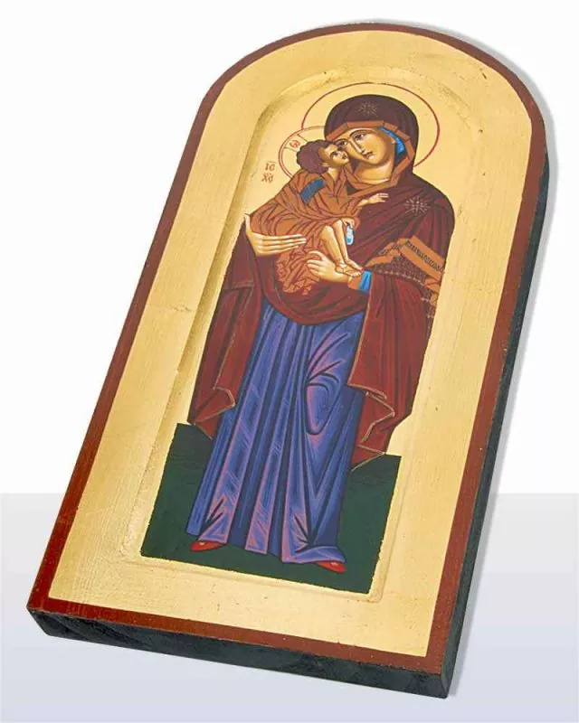 Ikone byzantinisch 42x19 cm Madonna mit Jesukind