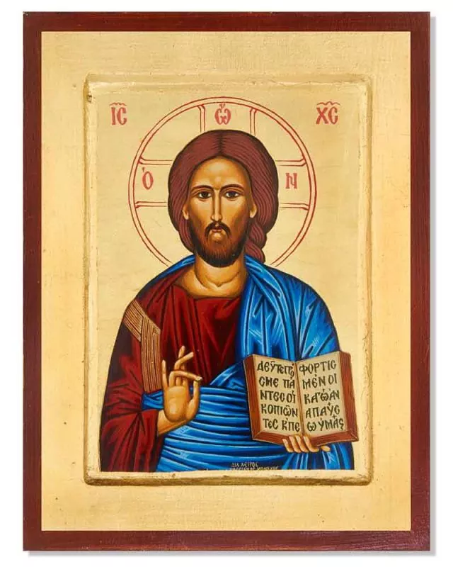 Ikone Christus Pantokrator 18 x 23 cm Siebdruck