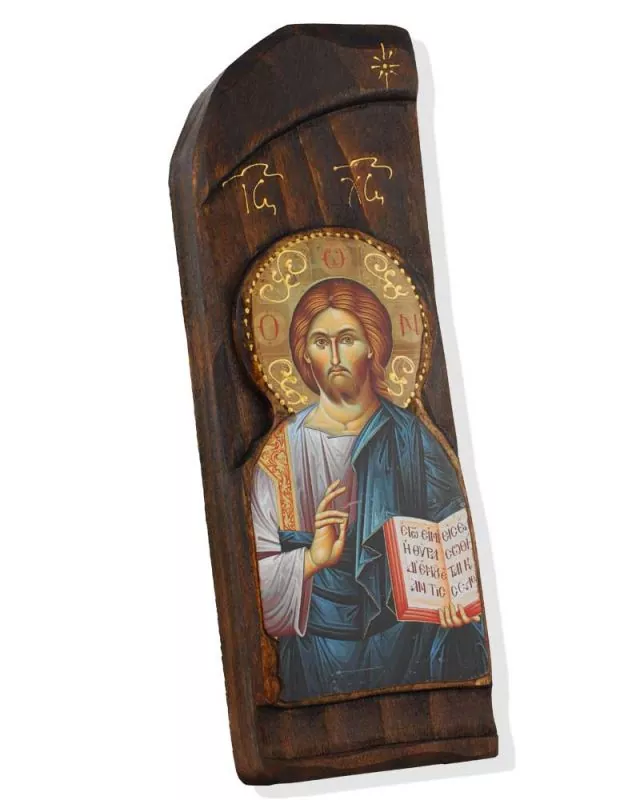 Ikone Christus Pantokrator 30 x 10 x 3 cm