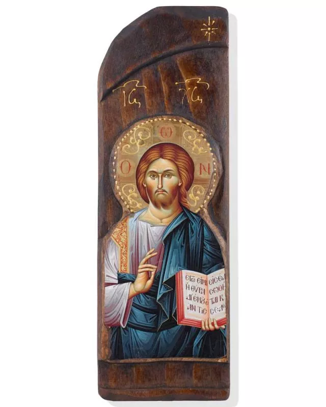Ikone Christus Pantokrator 30 x 10 x 3 cm