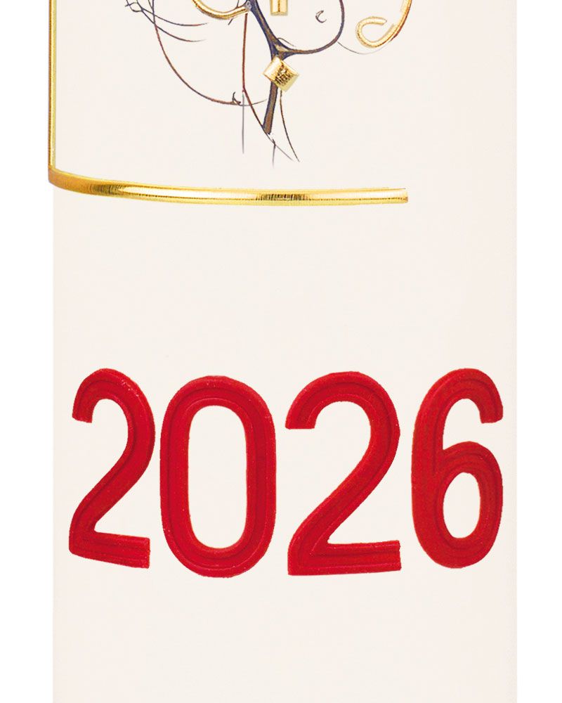 Jahreszahl 2026 Wachs rot für Osterkerze, 5 cm hoch
