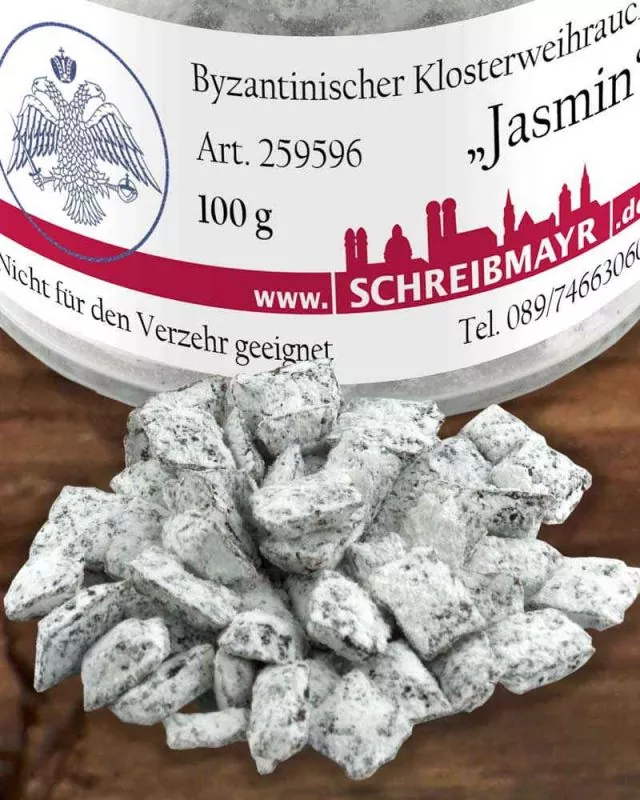Jasmin Klosterweihrauch geschnitten, 100 g im Glas