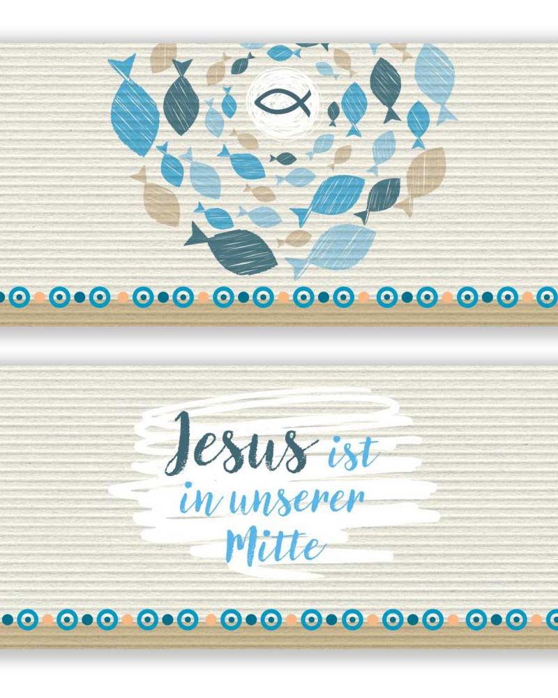 Glaswindlicht 6 cm, Jesus ist in unserer Mitte